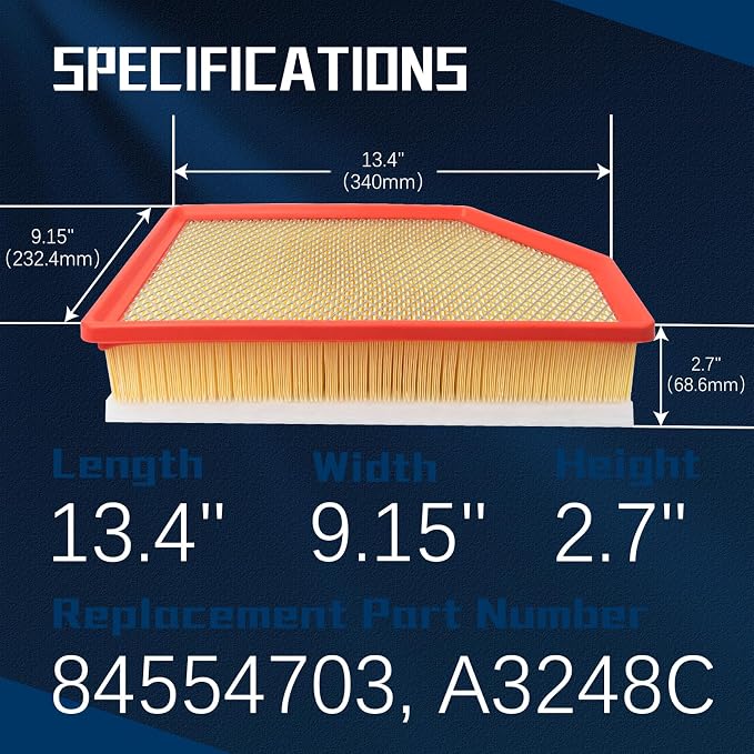 A3248C 84554703 Engine Air Filter Compatible - Image 5