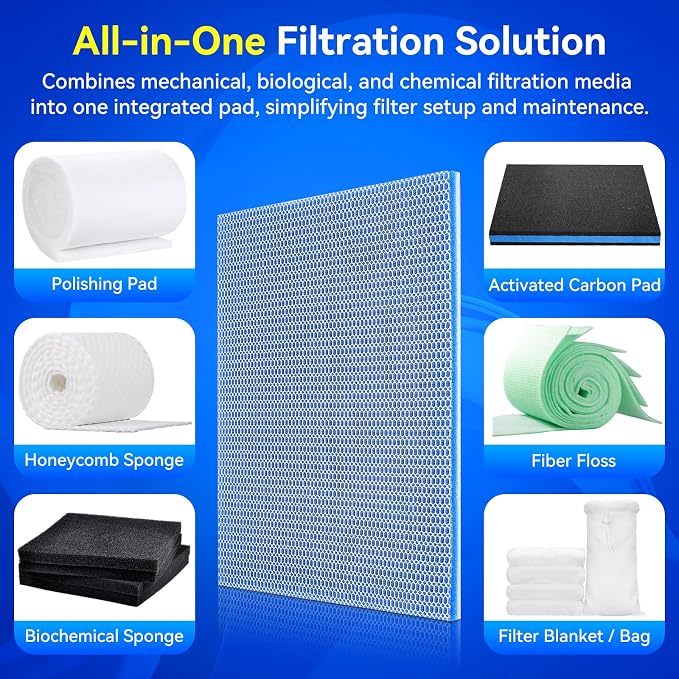 Borlech 8-Layer Fast-Acting Aquarium Filter Pad - Image 6