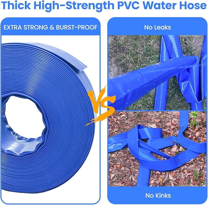 Poolvio Backwash Hose 1-1/2" x 50 ft, Leak-Free - Image 6