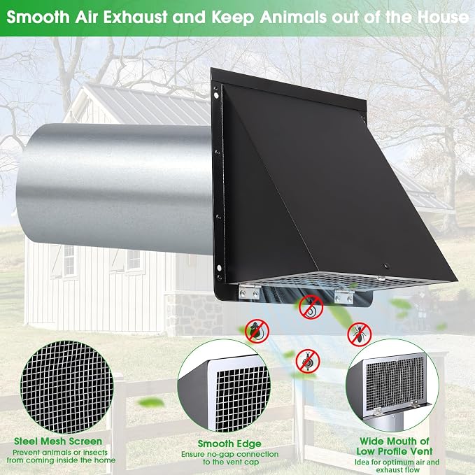 3 Inch Dryer Vent Cover Outside - Image 3