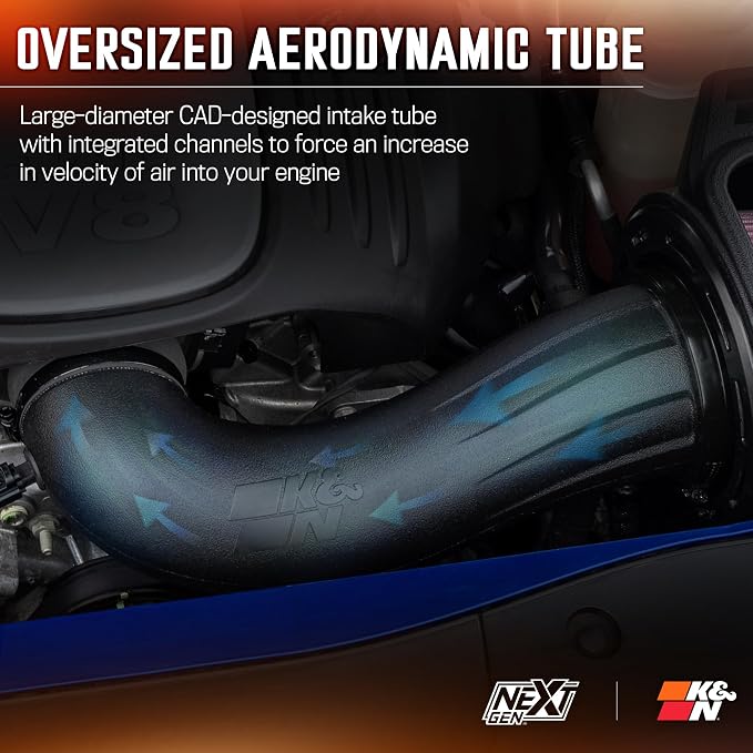 K&N NextGen Cold Air Intake System: High-Flow Cotton Filter: Compatible - Image 8