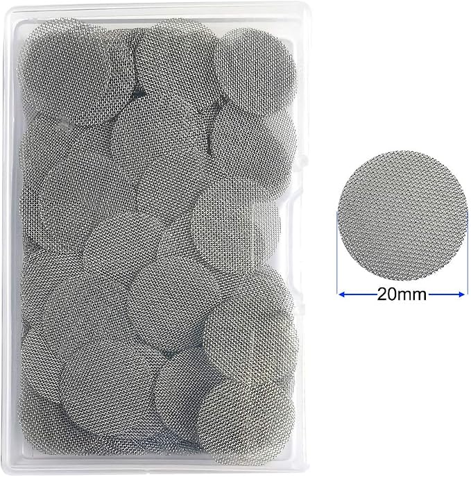 150pcs Stainless Steel Pipe Filters, 20mm/0.79 Inch Smoking Screens Pipe - Image 2