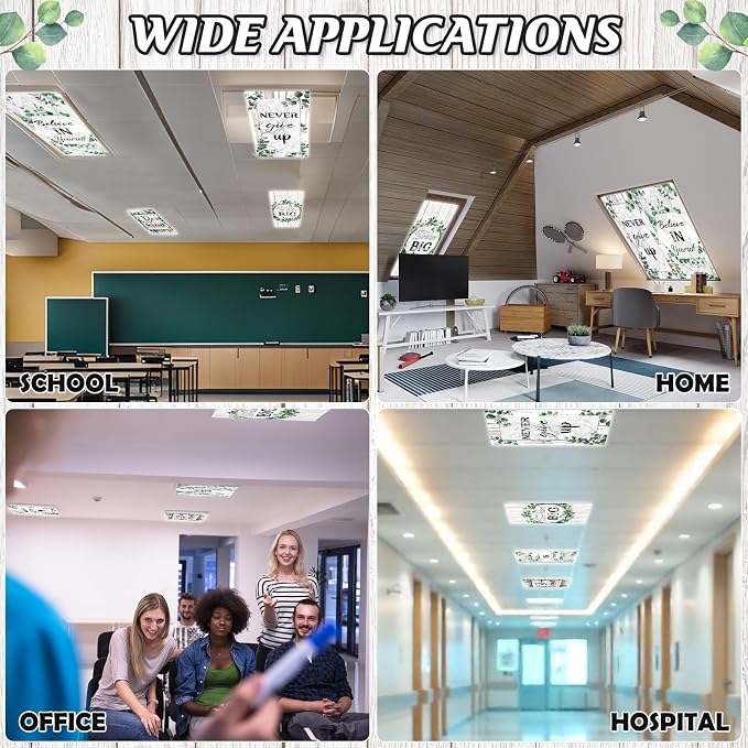 4Pcs Fluorescent Light Covers for Classroom Ceiling Lights, 4 x 2 Feet - Image 8