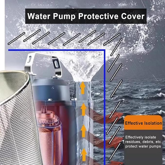 Stainless Steel Pump Filter Cover Water Pump Protective Cover Sump Pump - Image 5