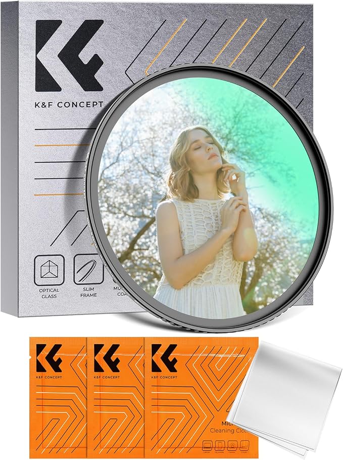 K&F CONCEPT 49mm White Mist 1/4 Filter, 18 Multi-Layer Coatings Dreamy Soft by KFCONCEPT