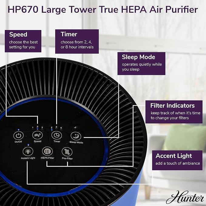 Hunter Fan Company HP670 Air Purifier - Image 6