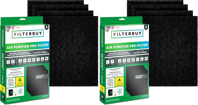 Filterbuy Activated Carbon Pre-Cut Filter HRF-A100 Replacement by Filterbuy