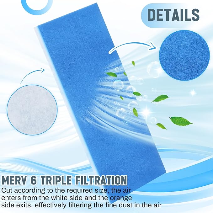 Hahafelt 4 Pcs 10.5 x 21.75 Inches Replacement Filter Pads Compatible - Image 2