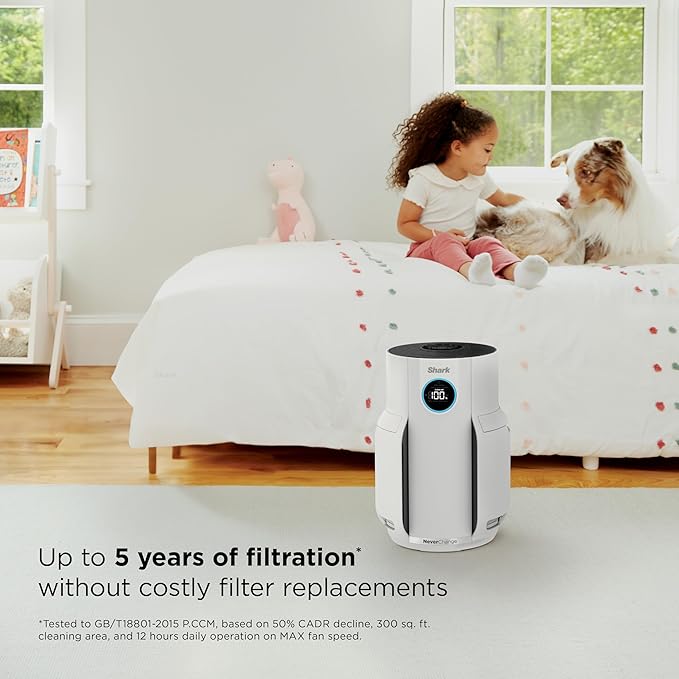 Shark Air Purifier for Home, NeverChange, for Large Room, Home Office, - Image 5