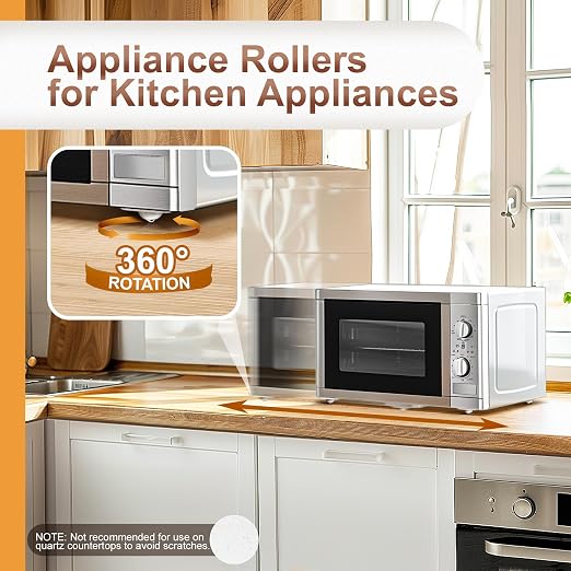 8PCS Self Adhesive Casters Wheels Appliance Rollers Appliance Sliders - Image 2