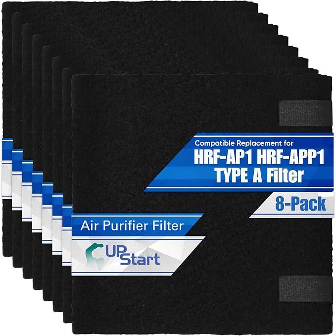 8-Pack HRF-AP1 Air Purifier Pre-Filter Replacement by Upstart+Battery