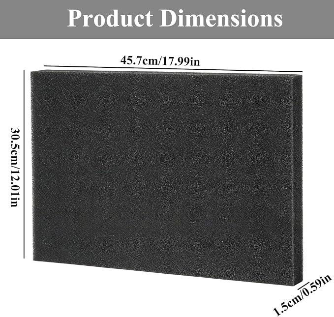 Air Filter Foam Sheet Material Replacement, Universal Filter Foam - Image 2