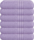 BOUTIQUO Ultra Soft Cotton 6 -Piece Hand Towel Set 16x24 Inch, Ideal for use in Bathroom, Kitchen, Gym, Spa & General Cleaning, Compact & Lightweight Multi Purpose Hand Towels - Purple