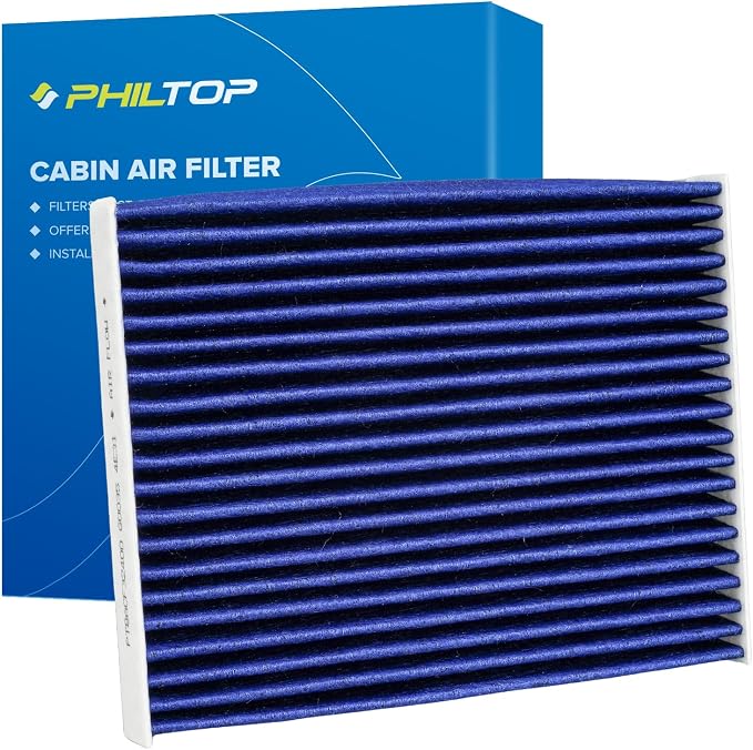 PHILTOP Premium HEPA Cabin Air Filter w/Dual Activated Carbon, Compatible by PHILTOP