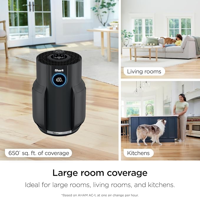 Shark Air Purifier for Home, NeverChange, for Large Room, HEPA-Exceeding Filter - Image 5
