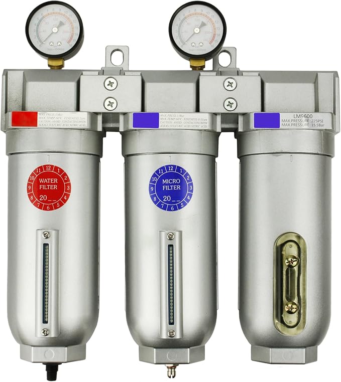 1" Inline Compressed Air Filter Desiccant Dryer Moisture Separator Trap Combo by Unknown