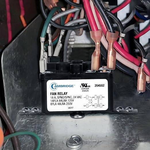Cambridge Professional Grade 24V AC Fan Relay, 25A 14FLA 84LRA 125V / 8FLA - Image 7