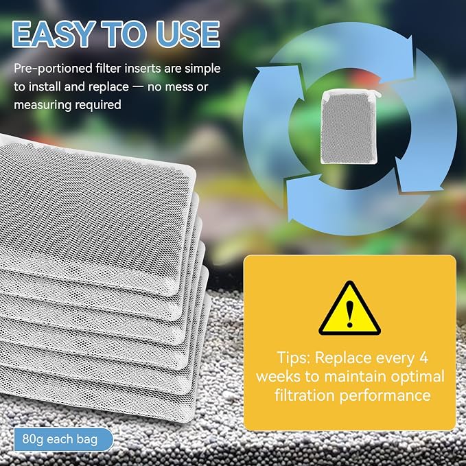 A1384 Activated Carbon Inserts for AquaClear 50 Filter, Aquariu Filter - Image 7