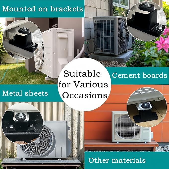 Anti Vibration Pads for Outdoor Mini Split, Anti-Vibration Shock Absorbing - Image 2
