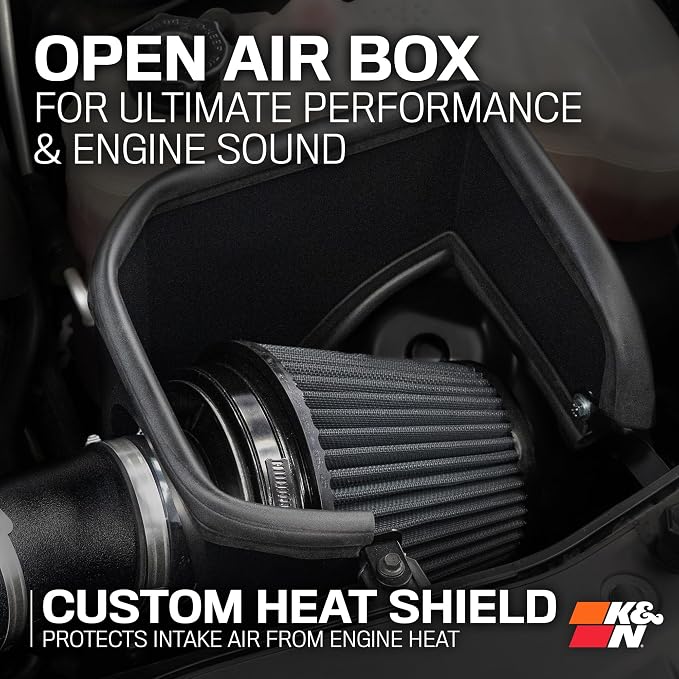 K&N Cold Air Intake System: Dry-Flow Air Filter, Increase Performance & - Image 6