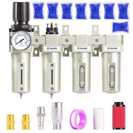 TAILONZ PNEUMATIC 0-240PSI 3/4 Inch NPT Industrial Grade 4 Stage Air Drying by TAILONZPNEUMATIC