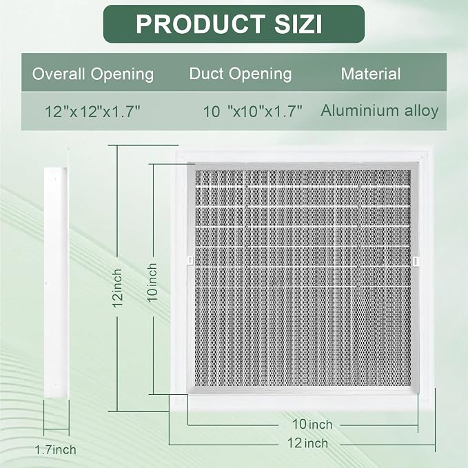 12"x12"Aluminum Gable Vent - Image 2