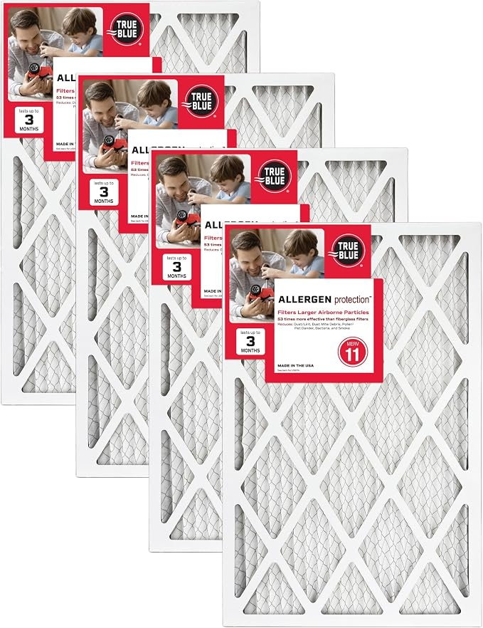 True Blue 14x14x1 MERV 11 Allergen Air Filter | Electrostatic Pleated HVAC by TRUEBLUE