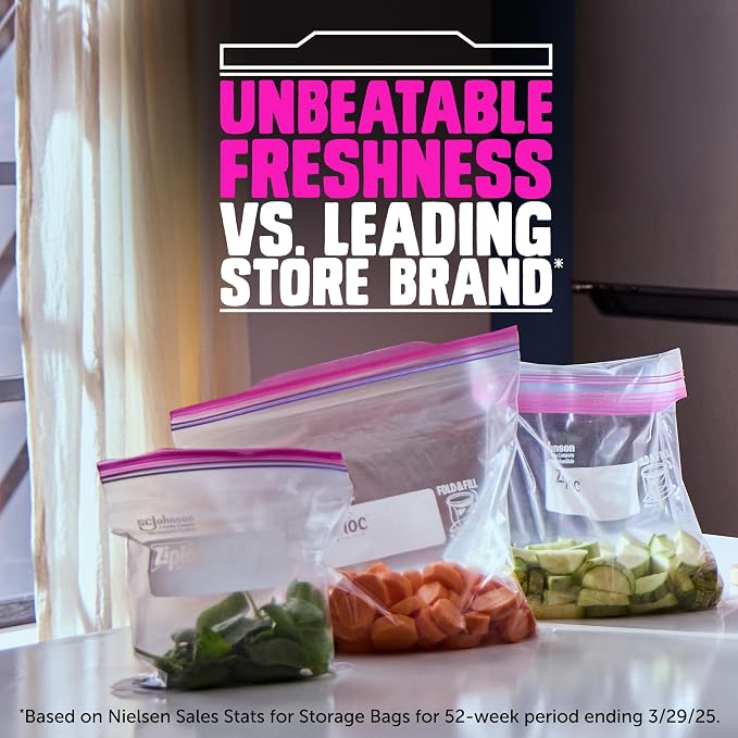 Ziploc Gallon Food Storage Bags, Stand-Up Bottom - Image 4