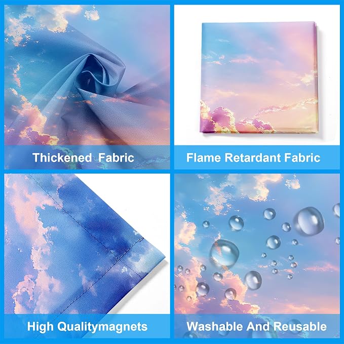 2 Pack Fluorescent Light Covers- 4 x 2 Feet Magnetic Ceiling Light Cover Room - Image 5