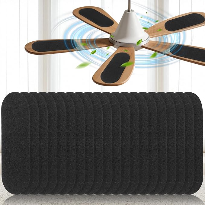 20 Pack Ceiling Fan Filters for Blades, Universal Fan Blade Air Purifier Pads by Unknown
