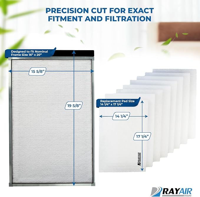 RAYAIR SUPPLY 16x20 Replacement Filter Pads Compatible - Image 2