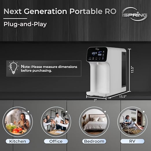 iSpring RCD100 5-Stage Countertop Reverse Osmosis System, Instant Hot RO Water - Image 2