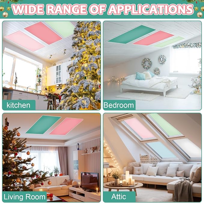 QOUBAI 6PCS Fluorescent Light Covers, 4x2 Feet Magnetic Light Cover Fluorescent - Image 6