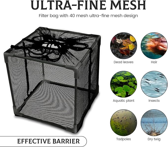 Pond Pump Filter Bag Solid Pump Mesh Box Adjustable Pond Filter Box Protective - Image 3