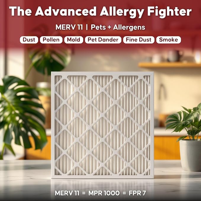 Aerostar 20x21x1 MERV 11 High Efficiency Pleated Air Filter, Electrostatic AC - Image 2