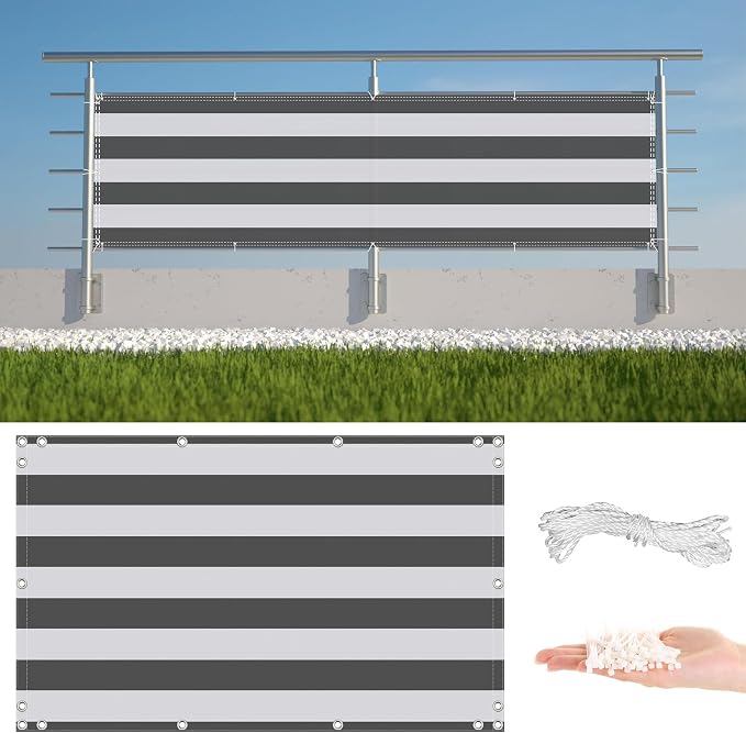 Privacy Screen Protector 6.6' x 49.2' UV Protection Weather Resistant by AYLFBFU