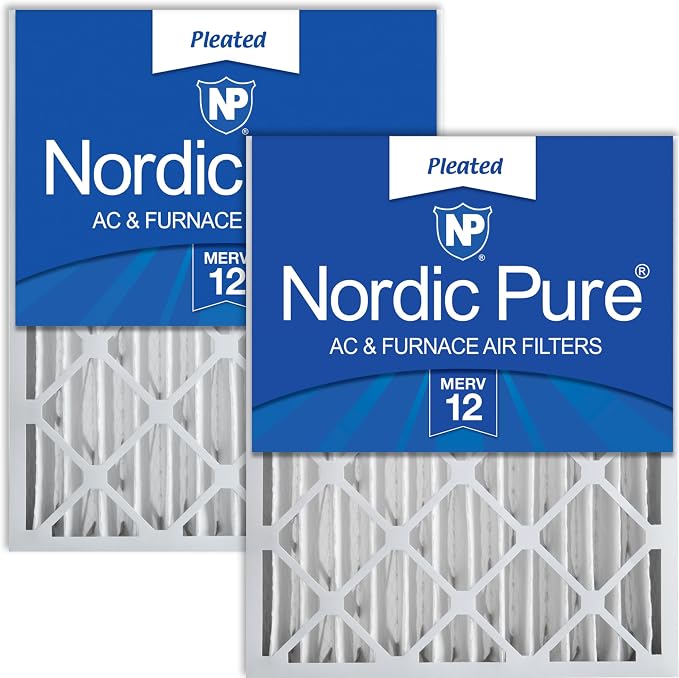 Nordic Pure 20x20x4 Pleated MERV 12 Air Filters 2 Pack by NordicPure