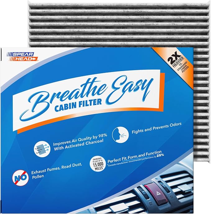 Spearhead Odor Defense Breathe Easy AC & Heater Cabin Filter | Fits 2017-2019 by SPEARHEAD