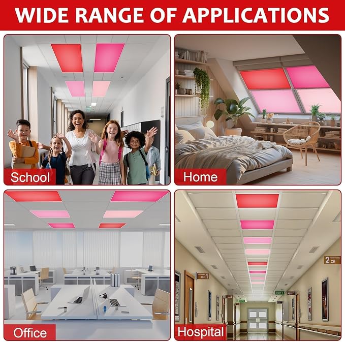 QOUBAI 4PCS Fluorescent Light Covers, 4x2 Feet Magnetic Light Cover Fluorescent - Image 5