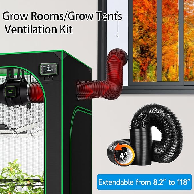 Window Vent Kit with 59" Length Hose, Adjustable Window Seal with 4 Inch - Image 7