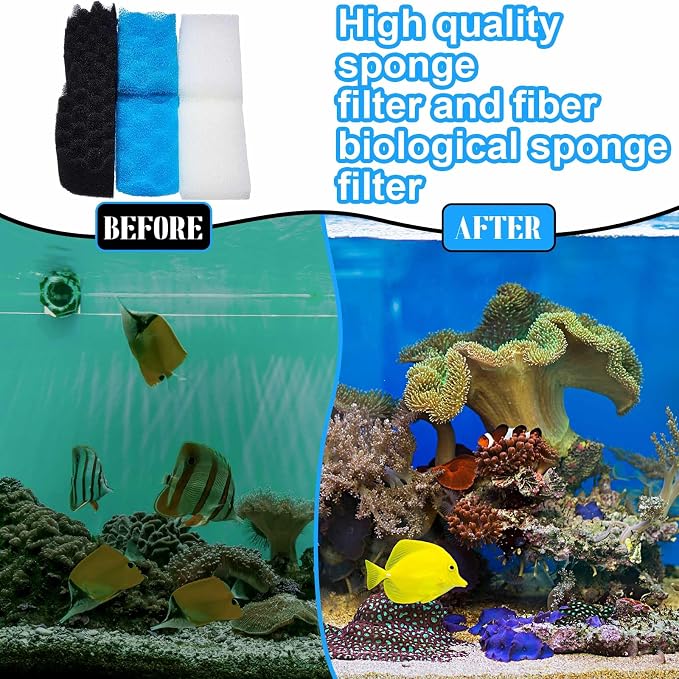 6 Pcs Aquarium Filters Bio Sponge Sets Compatible - Image 3