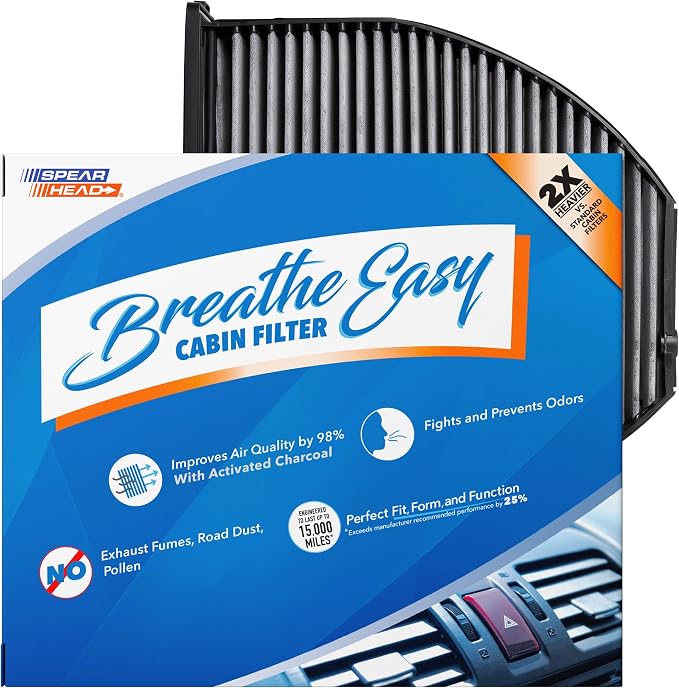 Spearhead Odor Defense Breathe Easy AC & Heater Cabin Filter | Fits Select by SPEARHEAD