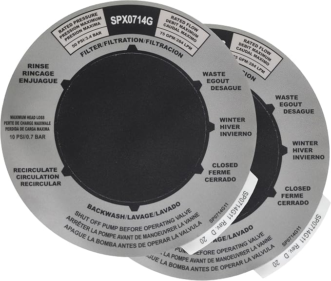 Pool Sand Filter Label Sticker Replacement by Sharutia