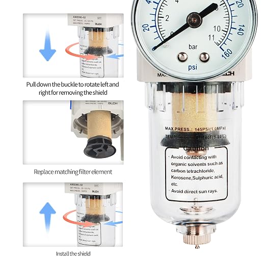 BLCH 1/4" NPT Air Compressor Regulator - Image 3
