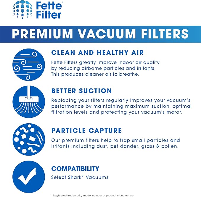 Fette Filter - AZ3002 for Shark Stratos AZ3002 AZ3000 AZ3000W Upright Vacuum - Image 7