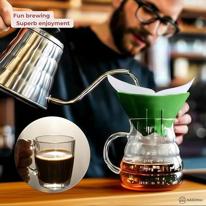 Pour-over Coffee Set Fit for 1-2 Cup Coffee Brewing at Home/Outdoors, Includes - Image 6