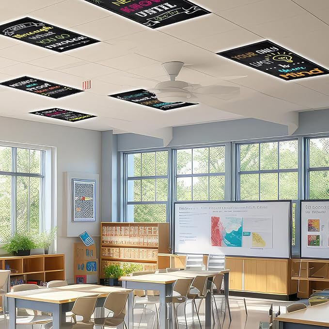 QOUBAI 6PCS Fluorescent Light Covers, 4x2 Feet Magnetic Light Cover Fluorescent - Image 7