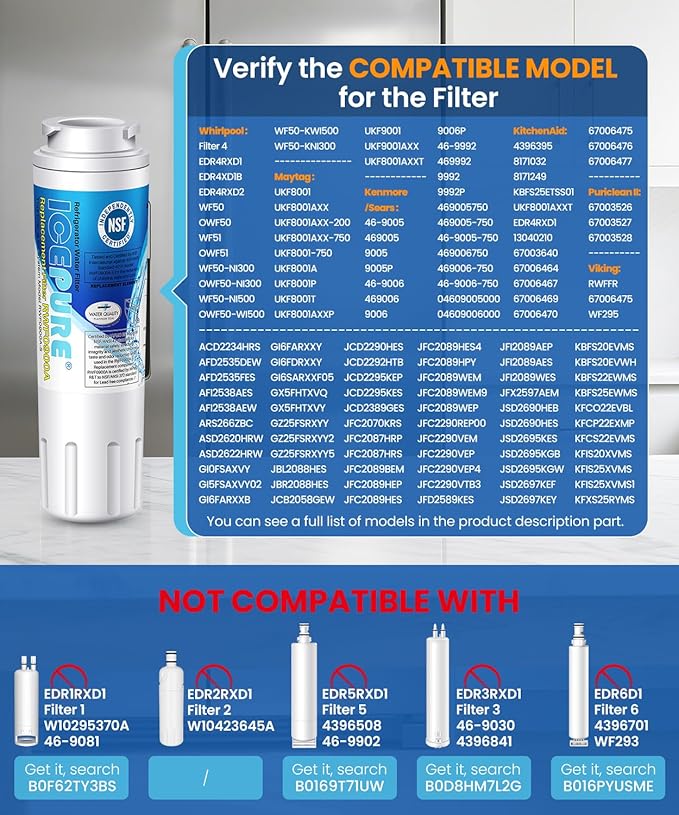 ICEPURE UKF8001Refrigerator Water Filter Replacement - Image 2