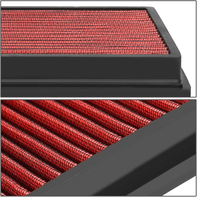 DNA Motoring AFPN-100-RD Clean Air Washable Drop In Panel Air Filter Enhance - Image 3