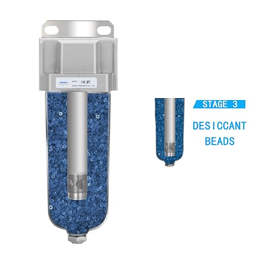NANPU Industrial Grade Heavy Duty Compressed Air Desiccant Dryer, in Line Filter - Image 5